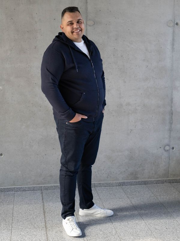 bluza duke clothing granatowa z kapturem